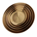 Maxbell Stainless Steel Dinner Plate Round Serving Dishes BBQ Picnic Tableware 14cm - Aladdin Shoppers