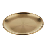 Maxbell Stainless Steel Dinner Plate Round Serving Dishes BBQ Picnic Tableware 14cm - Aladdin Shoppers