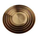 Maxbell Stainless Steel Dinner Plate Round Serving Dishes BBQ Picnic Tableware 14cm - Aladdin Shoppers