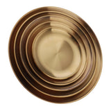 Maxbell Stainless Steel Dinner Plate Round Serving Dishes BBQ Picnic Tableware 14cm - Aladdin Shoppers