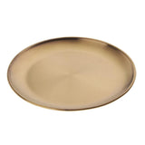 Maxbell Stainless Steel Dinner Plate Round Serving Dishes BBQ Picnic Tableware 23cm - Aladdin Shoppers