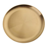 Maxbell Stainless Steel Dinner Plate Round Serving Dishes BBQ Picnic Tableware 26cm - Aladdin Shoppers