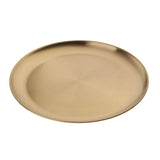 Maxbell Stainless Steel Dinner Plate Round Serving Dishes BBQ Picnic Tableware 26cm - Aladdin Shoppers