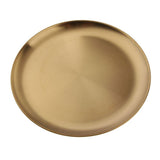 Maxbell Stainless Steel Dinner Plate Round Serving Dishes BBQ Picnic Tableware 26cm - Aladdin Shoppers