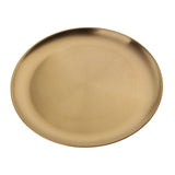 Maxbell Stainless Steel Dinner Plate Round Serving Dishes BBQ Picnic Tableware 26cm - Aladdin Shoppers