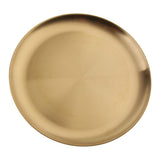 Maxbell Stainless Steel Dinner Plate Round Serving Dishes BBQ Picnic Tableware 26cm - Aladdin Shoppers