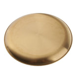 Maxbell Stainless Steel Dinner Plate Round Serving Dishes BBQ Picnic Tableware 26cm - Aladdin Shoppers