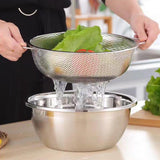 Maxbell Stainless Steel Fine Mesh Strainer Colander Rice Vegetable Sieve B 19.5cm - Aladdin Shoppers