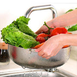 Maxbell Stainless Steel Fine Mesh Strainer Colander Rice Vegetable Sieve C 22.5cm - Aladdin Shoppers