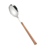 Maxbell Stainless Steel Flatware Western Tableware with Wooden Handle Big Spoon - Aladdin Shoppers