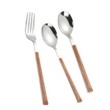 Maxbell Stainless Steel Flatware Western Tableware with Wooden Handle Big Spoon - Aladdin Shoppers