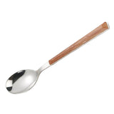 Maxbell Stainless Steel Flatware Western Tableware with Wooden Handle Small Spoon - Aladdin Shoppers