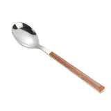 Maxbell Stainless Steel Flatware Western Tableware with Wooden Handle Small Spoon - Aladdin Shoppers