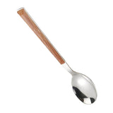 Maxbell Stainless Steel Flatware Western Tableware with Wooden Handle Small Spoon - Aladdin Shoppers