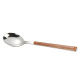 Maxbell Stainless Steel Flatware Western Tableware with Wooden Handle Small Spoon - Aladdin Shoppers