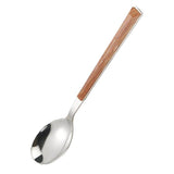 Maxbell Stainless Steel Flatware Western Tableware with Wooden Handle Small Spoon - Aladdin Shoppers