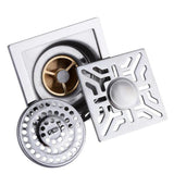 Maxbell Stainless Steel Floor Drain Square Bathroom Wet Room Shower Drain #2 - Aladdin Shoppers