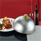 Maxbell Stainless Steel Food Cover Cloche Plate with Domed Cover Dish Gold big - Aladdin Shoppers