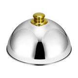 Maxbell Stainless Steel Food Cover Cloche Plate with Domed Cover Dish Gold big - Aladdin Shoppers
