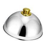 Maxbell Stainless Steel Food Cover Cloche Plate with Domed Cover Dish Gold big - Aladdin Shoppers