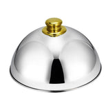 Maxbell Stainless Steel Food Cover Cloche Plate with Domed Cover Dish Gold big - Aladdin Shoppers