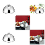 Maxbell Stainless Steel Food Cover Cloche Plate with Domed Cover Dish Gold small - Aladdin Shoppers
