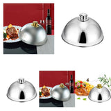 Maxbell Stainless Steel Food Cover Cloche Plate with Domed Cover Dish Gold small - Aladdin Shoppers