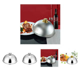 Maxbell Stainless Steel Food Cover Cloche Plate with Domed Cover Dish Gold small - Aladdin Shoppers