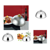 Maxbell Stainless Steel Food Cover Cloche Plate with Domed Cover Dish Gold small - Aladdin Shoppers