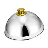 Maxbell Stainless Steel Food Cover Cloche Plate with Domed Cover Dish Gold small - Aladdin Shoppers