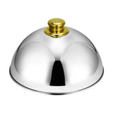 Maxbell Stainless Steel Food Cover Cloche Plate with Domed Cover Dish Gold small - Aladdin Shoppers