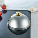 Maxbell Stainless Steel Food Cover Cloche Plate with Domed Cover Dish Gold small - Aladdin Shoppers