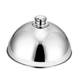 Maxbell Stainless Steel Food Cover Cloche Plate with Domed Cover Dish Silver small - Aladdin Shoppers