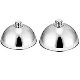 Maxbell Stainless Steel Food Cover Cloche Plate with Domed Cover Dish Silver small - Aladdin Shoppers