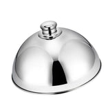 Maxbell Stainless Steel Food Cover Cloche Plate with Domed Cover Dish Silver small - Aladdin Shoppers