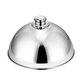 Maxbell Stainless Steel Food Cover Cloche Plate with Domed Cover Dish Silver small - Aladdin Shoppers