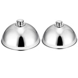 Maxbell Stainless Steel Food Cover Cloche Plate with Domed Cover Dish Silver small - Aladdin Shoppers