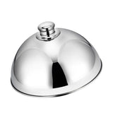 Maxbell Stainless Steel Food Cover Cloche Plate with Domed Cover Dish Silver small - Aladdin Shoppers