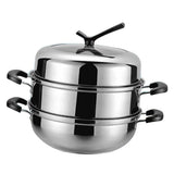 Maxbell Stainless Steel Food Steamer Steam Pot Steamer Cooker Pot Pan Cook Food 28cm - Aladdin Shoppers
