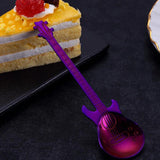 Maxbell Stainless Steel Guitar Coffee Spoon Mixing Scoop Cocktail Stirring Purple - Aladdin Shoppers