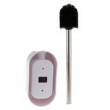Maxbell Stainless Steel Handle Toilet Brush Cleaning Brush and Holder Set White - Aladdin Shoppers