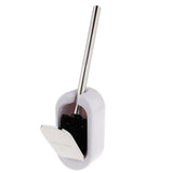 Maxbell Stainless Steel Handle Toilet Brush Cleaning Brush and Holder Set White - Aladdin Shoppers