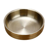 Maxbell Stainless Steel Household Round Shaped Sauce Soy Dish Bowl Gold 12cm - Aladdin Shoppers