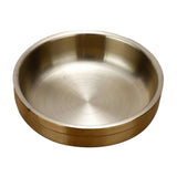 Maxbell Stainless Steel Household Round Shaped Sauce Soy Dish Bowl Gold 13cm - Aladdin Shoppers
