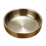 Maxbell Stainless Steel Household Round Shaped Sauce Soy Dish Bowl Gold 9cm - Aladdin Shoppers