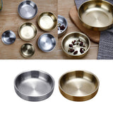 Maxbell Stainless Steel Household Round Shaped Sauce Soy Dish Bowl Silver 12cm - Aladdin Shoppers
