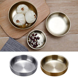 Maxbell Stainless Steel Household Round Shaped Sauce Soy Dish Bowl Silver 13cm - Aladdin Shoppers