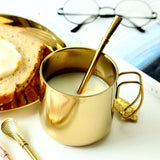 Maxbell Stainless Steel Insulated Coffee Tea Mug Cup Camping/Travel w/ Lid Golden - Aladdin Shoppers