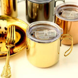 Maxbell Stainless Steel Insulated Coffee Tea Mug Cup Camping/Travel w/ Lid Golden - Aladdin Shoppers