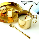 Maxbell Stainless Steel Insulated Coffee Tea Mug Cup Camping/Travel w/ Lid Golden - Aladdin Shoppers